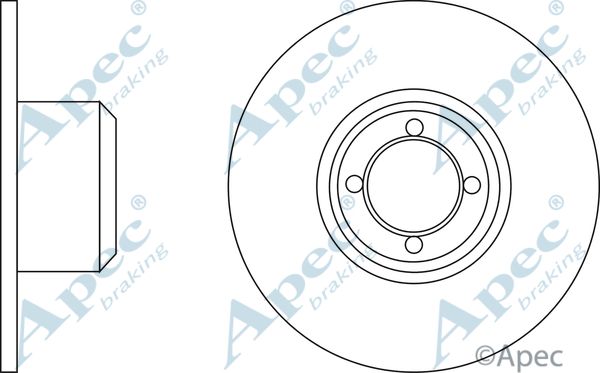 APEC BRAKING Тормозной диск DSK222
